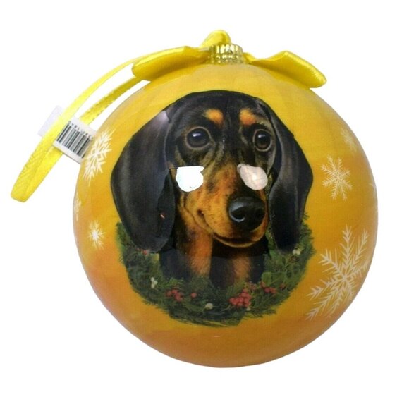 ES Pets Dog Christmas Unbreakable Ball Ornament New Dachshund - Picture 1 of 1